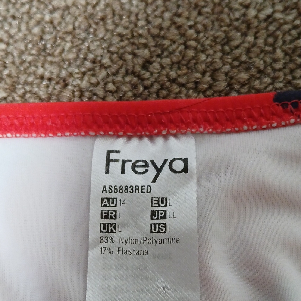 Freya Vibrant Red Patterned Bikini Bottoms - Picture 3 of 3